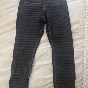 lululemon athletica Charcoal Striped Leggings